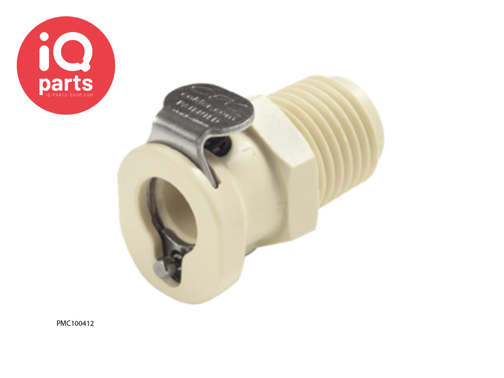 CPC PMC100412 / PMCD100412 | In-Line Coupling body | Polypropylene| 1/4" NPT Pipe thread