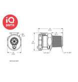 CPC CPC - PMC100412BSPT / PMCD100412BSPT | In-Line Coupling body | Polypropylene| 1/4" BSPT Pipe thread