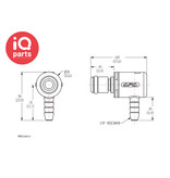 CPC CPC - PMC230212 / PMCD230212 | Elbow Coupling Insert | Polypropylene | Hose barb 3,2 mm (1/8")