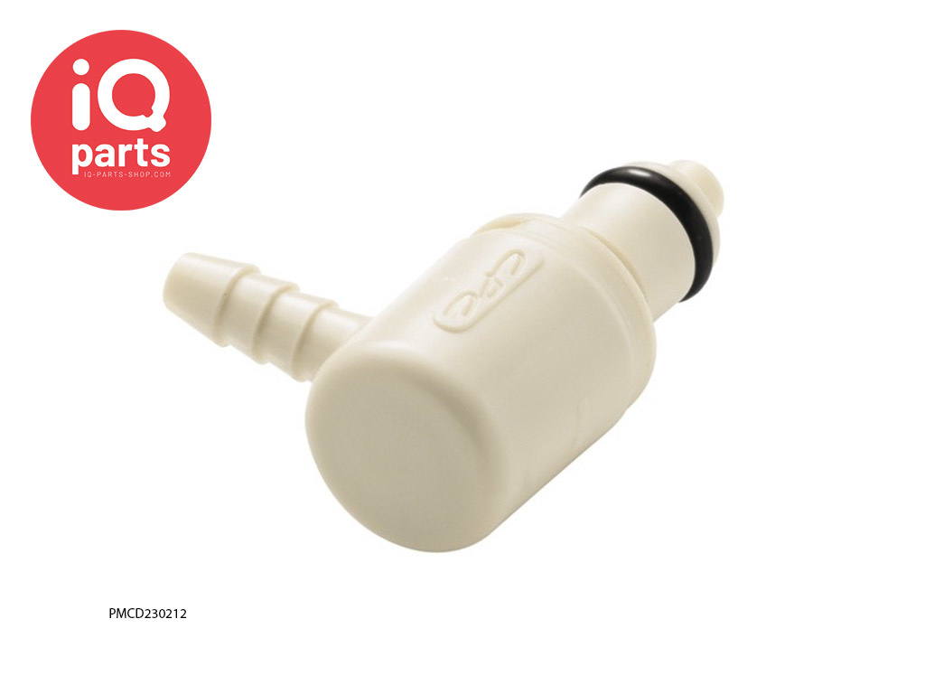 CPC PMC230212 / PMCD230212 | Insteeknippel 90º| Polypropyleen | slangpilaar 3,2 mm