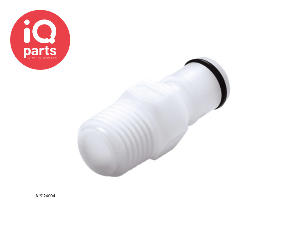 CPC APC24004 / APCD24004 | Insteeknippel | Acetaal | 1/4" NPT buitendraad