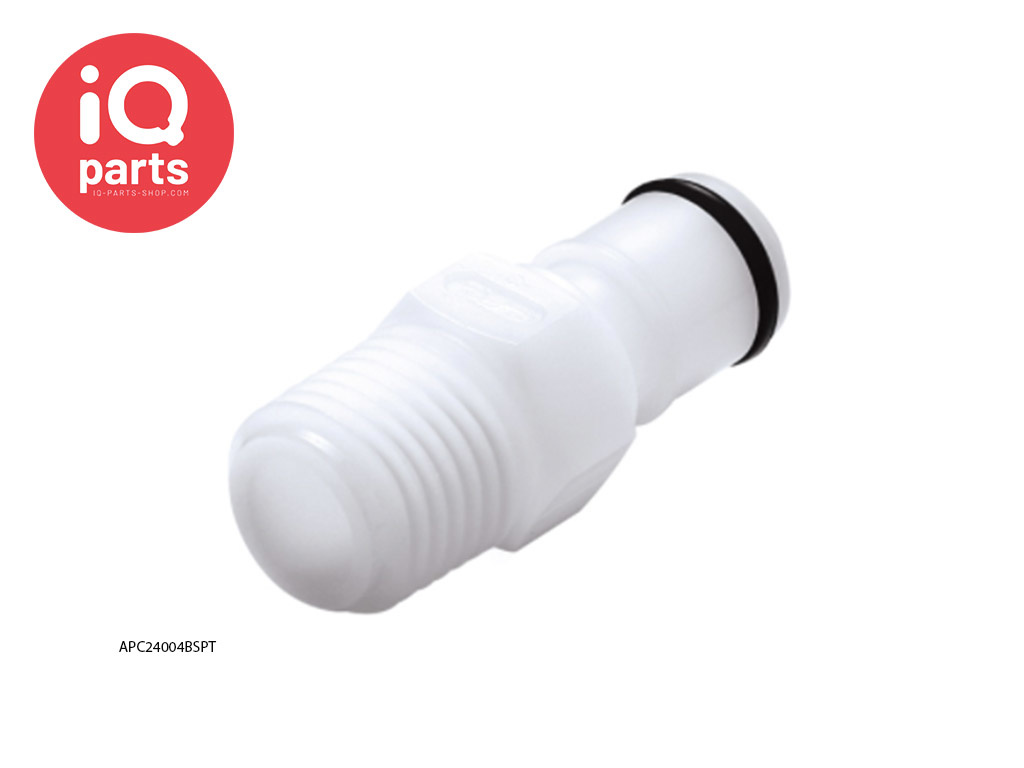 CPC APC24004BSPT / APCD24004BSPT | Insteeknippel | Acetaal | 1/4" BSPT buitendraad