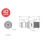 CPC CPC - APC24004BSPT / APCD24004BSPT | Insteeknippel | Acetaal | 1/4" BSPT buitendraad