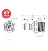 CPC CPC - APC24006BSPT / APCD24006BSPT | In-line Coupling Insert | Acetal | 3/8" BSPT Pipe Thread