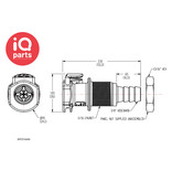 CPC CPC - APC16006 / APCD16006(NSF) | Koppeling | Plaatmontage | slangpilaar 9,5 mm