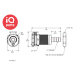 CPC CPC - PLC1600412 / PLCD1600412 | Coupling body | Panel Mount | Hose barb 6,4 mm (1/4")