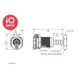 CPC CPC - PLC1600412 / PLCD1600412 | Coupling body | Panel Mount | Hose barb 6,4 mm (1/4")