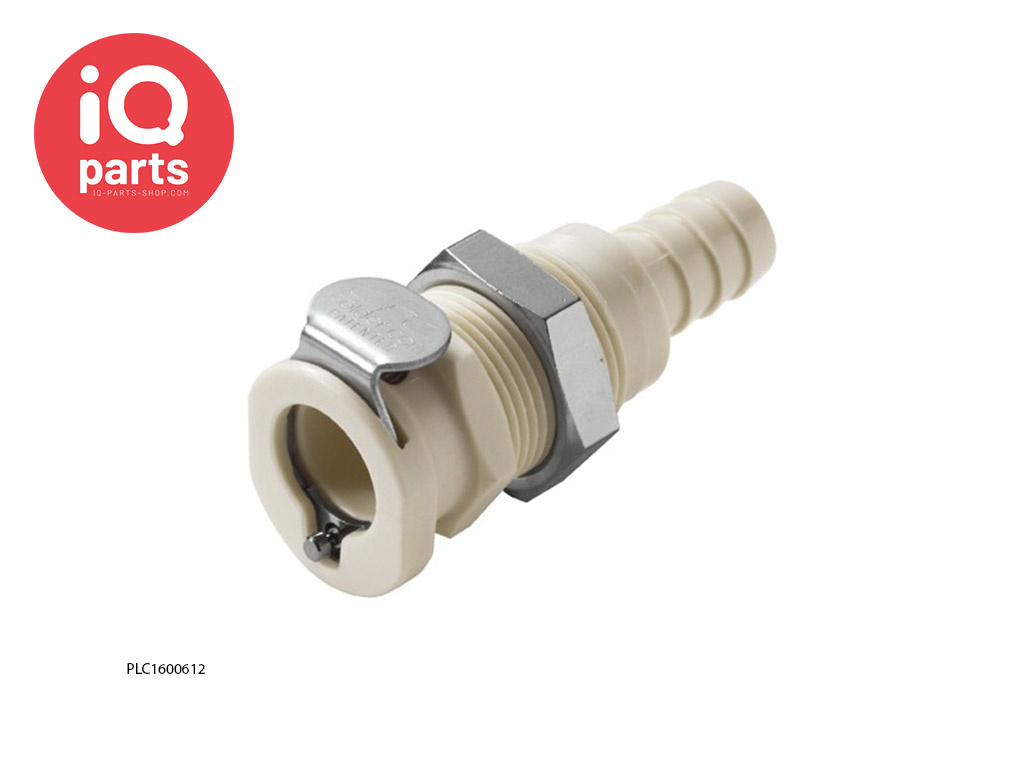 CPC PLC1600612 / PLCD1600612 | Coupling body | Panel Mount | Hose barb 9,5 mm (3/8")