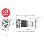 CPC CPC - PLC1600612 / PLCD1600612 | Coupling body | Panel Mount | Hose barb 9,5 mm (3/8")