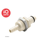 CPC CPC - PLC4200412 / PLCD4200412 | In-line Coupling Insert | Panel Mount | Hose barb 6,4 mm (1/4")