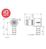 CPC CPC - PLC2300412 / PLCD2300412 | Elbow Coupling Insert | Polypropylene | Hose barb 6,4 mm (1/4")