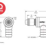 CPC CPC - PLC2300612 / PLCD2300612 | Elbow Coupling Insert | Polypropylene | Hose barb 9,5 mm (3/8")