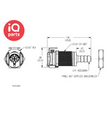 CPC CPC - PLC16004 / PLCD16004 | Coupling body | Panel Mount | Hose barb 6,4 mm (1/4")