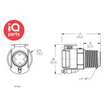 CPC CPC - PLC10004 / PLCD10004 | Coupling body | Acetal | 1/4" NPT Pipe thread