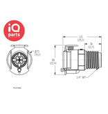 CPC CPC - PLC10004 / PLCD10004 | Snelkoppeling | Acetaal | 1/4" NPT buitendraad