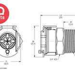 CPC CPC - PLC10006 / PLCD10006 | Kupplung | Acetal | 3/8" NPT Außengewinde