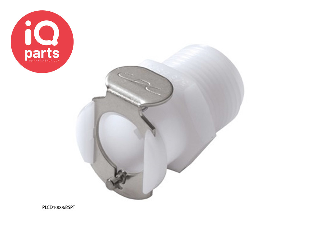 CPC PLC10006BSPT / PLCD10006BSPT | Coupling body | Acetal | 3/8" BSPT Pipe thread