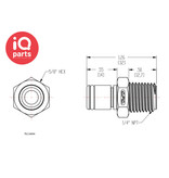 CPC CPC - PLC24004 / PLCD24004 | Coupling Insert | Acetal | 1/4" NPT Pipe thread