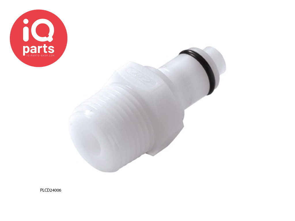 CPC PLC24006 / PLCD24006 | Insteeknippel | Acetaal | 3/8" NPT buitendraad