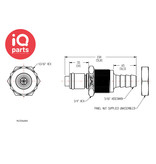 CPC CPC - PLC42005 / PLCD42005 | Stecker | Plattenmontage | Schlauchanschluss 7,9 mm
