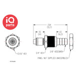 CPC CPC - PLC42006 / PLCD42006 | Coupling Insert | Panel Mount | Hose barb 9,5 mm (3/8")