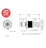 CPC CPC - PLC42006 / PLCD42006 | Stecker | Plattenmontage | Schlauchanschluss 9,5 mm