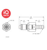 CPC CPC - PLC22004 / PLCD22004 | Insteeknippel | Acetaal | slangpilaar 6,4 mm