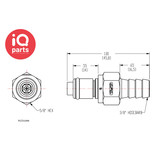 CPC CPC - PLC22006 / PLCD22006 | Coupling Insert | Acetal | Hose barb 9,5 mm (3/8")