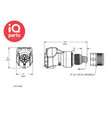 CPC CPC - PLC130M8 / PLCD130M8 | Coupling body | Acetal | PTF Nut 8,0 mm OD / 6,0 mm ID