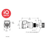 CPC CPC - PLC13006 / PLCD13006 | Kupplung | Acetal | PTF Klemmring 9,5 mm OD / 6,4 mm ID