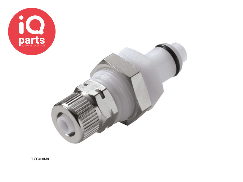 CPC PLC400M8 / PLCD400M8 | Coupling Insert | Panel Mount | PTF Nut 8,0 mm OD / 6,0 mm ID