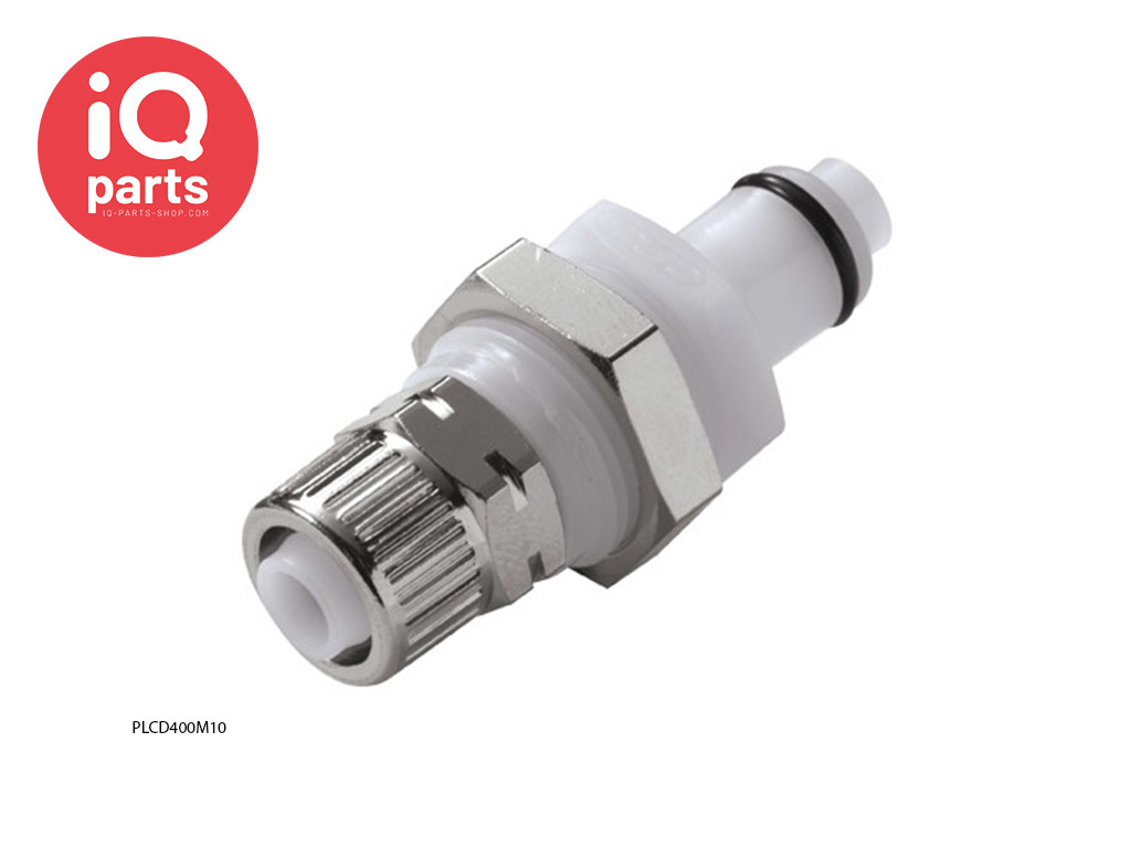CPC PLC400M10 / PLCD400M10 | Coupling Insert | Panel Mount | PTF Nut 10,0 mm OD / 8,0 mm ID