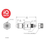 CPC CPC - PLC20004 / PLCD20004 | Insteeknippel | Acetaal | PTF Klemring 6,4 mm OD / 4,3 mm ID