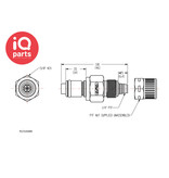 CPC CPC - PLC200M8 / PLCD200M8 | Insteeknippel | Acetaal | PTF Klemring 8,0 mm OD / 6,0 mm ID