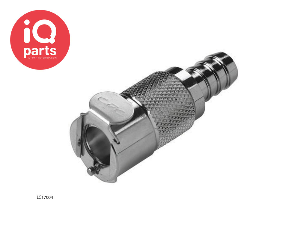 CPC LC17004 / LCD17004 | Coupling Body | Chrome-plated brass | Hose barb 6,4 mm (1/4")