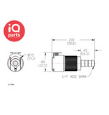 CPC CPC - LC17004 / LCD17004 | Coupling Body | Chrome-plated brass | Hose barb 6,4 mm (1/4")