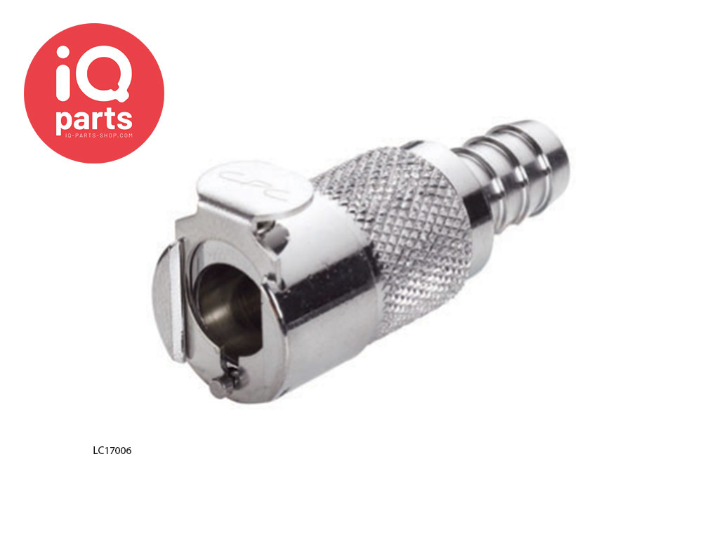CPC LC17006 / LCD17006 | Coupling Body | Chrome-plated brass | Hose barb 9,5 mm (3/8")