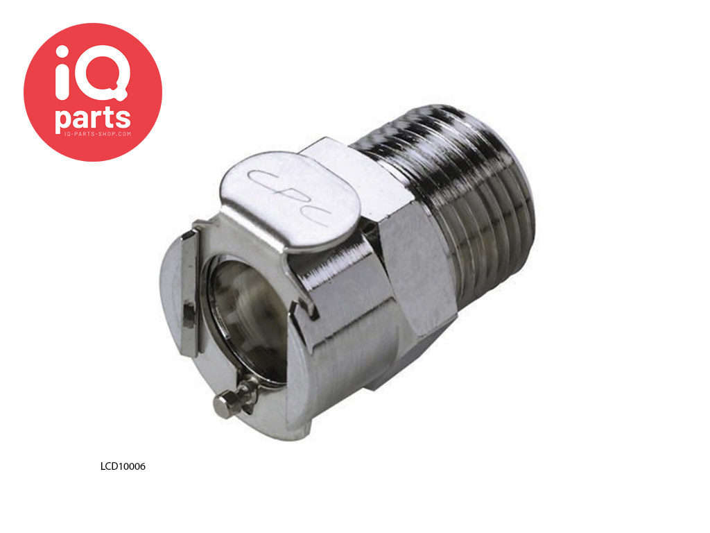 CPC LC10006 / LCD10006 | Snelkoppeling | Verchroomd messing | 3/8" NPT buitendraad