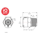 CPC CPC - LC10006 / LCD10006 | Coupling Body | Chrome-plated brass | 3/8" NPT Pipe Thread