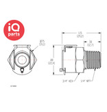 CPC CPC - LC10004 / LCD10004 | Coupling Body | Chrome-plated brass | 1/4" NPT Pipe Thread