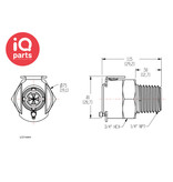 CPC CPC - LC10004 / LCD10004 | Coupling Body | Chrome-plated brass | 1/4" NPT Pipe Thread