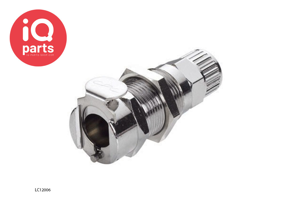 CPC LC12006 / LCD12006 | Coupling Body | Panel mount | PTF Nut 9,5 mm (3/8") OD / 6,4 mm (0.25") ID