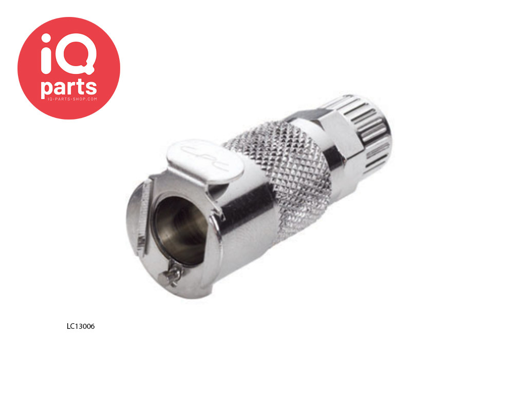 CPC LC13006 / LCD13006 | Coupling Body | Chrome-plated brass | PTF Nut 9,5 mm (3/8") OD / 6,4 mm (0.25") ID