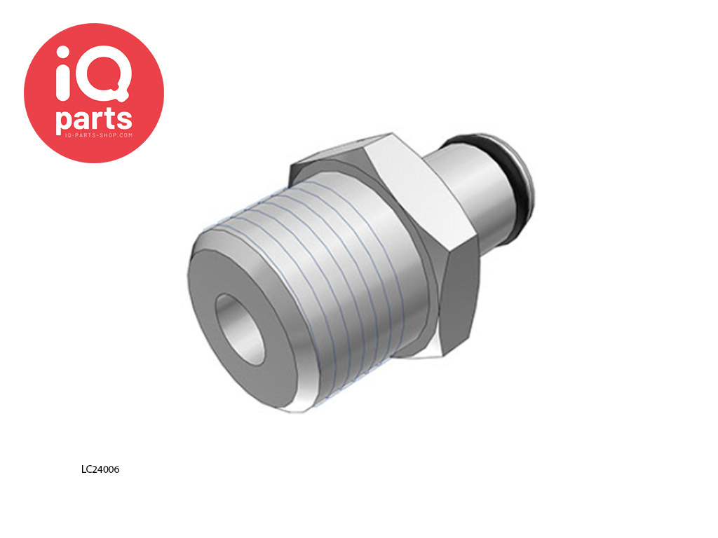 CPC LC24006 / LCD24006 | Coupling Insert | Chrome-plated brass | 3/8" NPT Pipe Thread