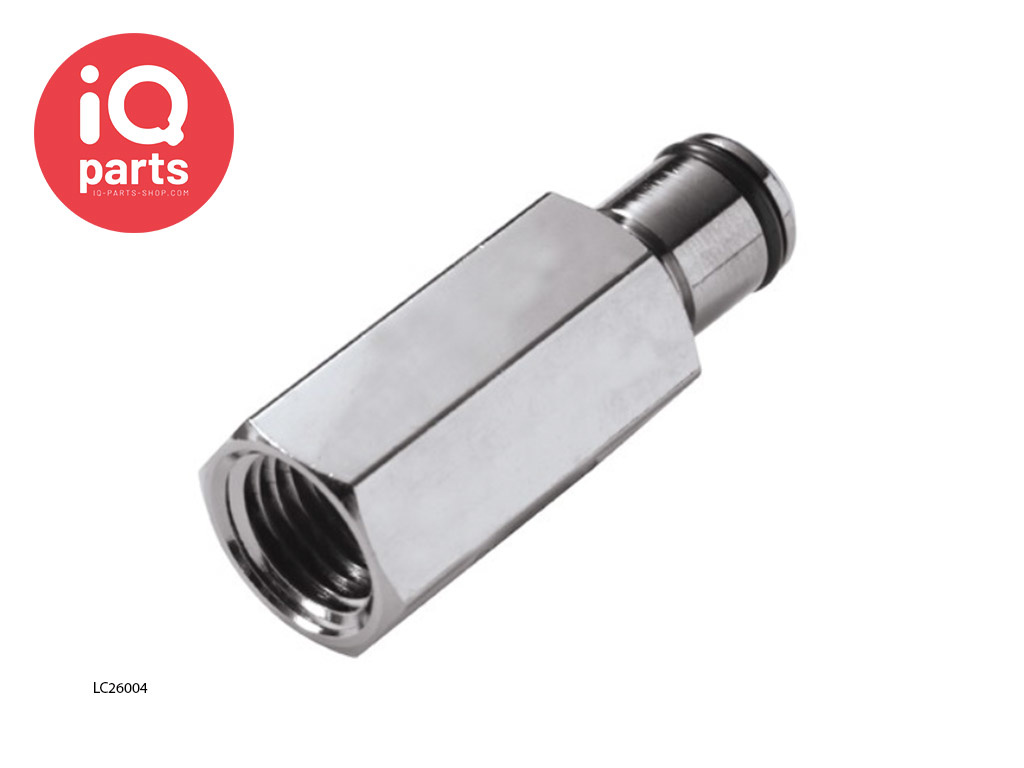 CPC LC26004 / LCD26004 | Insteeknippel | Verchroomd messing | 1/4" NPT binnendraad