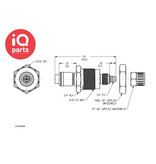 CPC CPC - LC40004 / LCD40004 | Coupling Insert | Panel mount | PTF Nut 6,4 mm (1/4") OD / 4,3 mm (0.17") ID