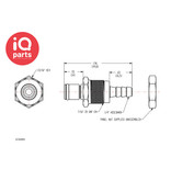 CPC CPC - LC42004 / LCD42004 | Coupling Insert | Panel mount | Hose barb 6,4 mm (1/4")