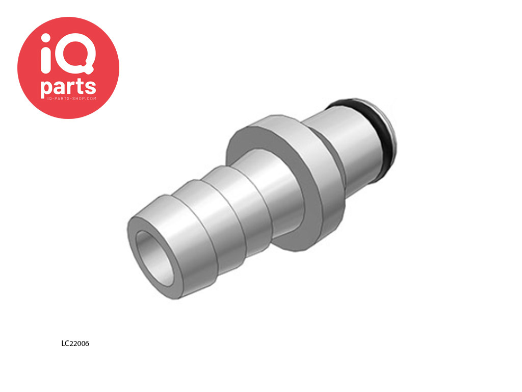 CPC LC22006 / LCD22006 | Coupling Insert | Chrome-plated brass | Hose barb 9,5 mm (3/8")