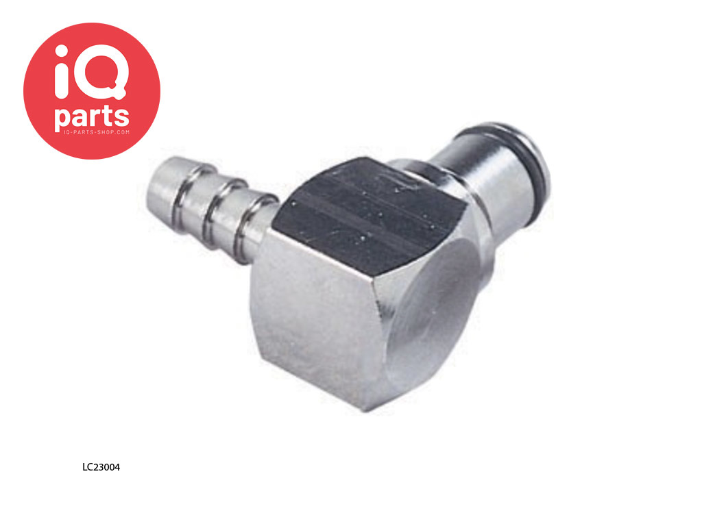CPC LC23004 / LCD23004 | Elbow Coupling Insert | Chrome-plated brass | Hose barb 6,4 mm (1/4")
