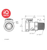 CPC CPC -APC10004BSPT / APCD10004BSPT | In-line Coupling Body | Acetal | 1/4" BSPT Pipe Thread